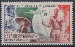 SAINT PIERRE & MIQUELON : POSTE AERIENNE N° 21 NEUF * GOMME AVEC CHARNIERE - Unused Stamps