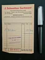Rechnung J. Schweitzer Fachbuchhandlung München, 19. April 1951 - Druck & Papierwaren