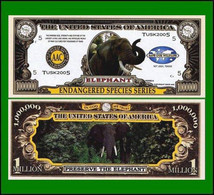 USA 1 Million Dollar Novelty Banknote 'Elephant' - Endangered Species Series - UNC - Sonstige – Amerika