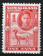 Somaliland Protectorate 1942 George VI Single One Anna  Stamp In Mounted Mint - Somaliland (Protectorate ...-1959)