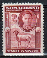 Somaliland Protectorate 1942 George VI Single Two Anna  Stamp In Fine Used - Somalilandia (Protectorado ...-1959)