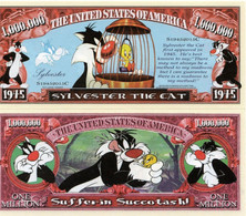 USA 1 Million Dollar Novelty Banknote Tweety & Sylvester (Warner Bros Looney Tunes) - UNC & CRISP - Andere - Amerika