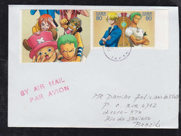 Japan 2018 Airmail Cover To RIO DE JANEIRO Brazil Manga Comic Stamps - Lettres & Documents