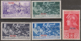 Italia Colonie Egeo Patmo 1930 SaN°12/16 5v Cpl Set MH/* Vedere Scansione - Egée (Patmo)