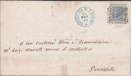 San Marino - 471 * Lettera Affrancata Con Un Esemplare Di Italia 20 C. Celeste Chiaro 1867, Tiratura Di Londra, Annullat - Brieven En Documenten