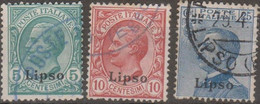 Italia Colonie Egeo Lipso 1912 SaN°1 Lot 3v (o) Vedere Scansione - Aegean (Lipso)