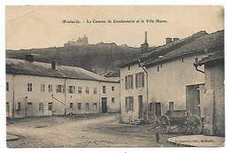 CPA MONTMEDY, LA CASERNE DE GENDARMERIE ET LA VILLE HAUTE, MEUSE 55 - Montmedy