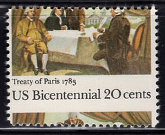 U.S.A. (1983) Signature Of Paris Treaty. Scott No 2052. Yvert No 1494. Nice Perforation Shift Separating The Heads - Plaatfouten En Curiosa