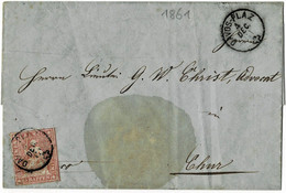 1861, 15 Rp. " DAVOS - PLATZ " , A4977 - Briefe U. Dokumente