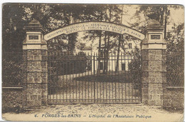 CPA FORGES LES BAINS, ENTREE DE L'HOPITAL DE L'ASSISTANCE PUBLIQUE, GRILLE, ESSONNE 91 - Sonstige & Ohne Zuordnung