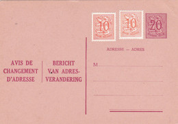 B01-374 Entier Postal Changement D'adresse N°8b FN De 1952 - Bericht Van Adresverandering !!! Handtekening !!! - Avis Changement Adresse