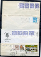 5 Enveloppen + 1 Fragment Met Zegels En Bladboord Met Nummer - 1977-1985 Zahl Auf Löwe (Chiffre Sur Lion)