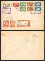 BRIDGE Tisza River Shepherd AERO SZEGED Airplane Biplane Hungary 1925 Par Avion Air Mail LABEL CINDERELLA VIGNETTE - Brieven En Documenten