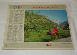 1964 ANNEE BISSEXTILE CALENDRIER ALMANACH DES PTT, VILLENEUVE HAUTE PROVENCE, VALLEE DE LESPONNE, OBERTHUR, ARDENNES 08 - Big : 1961-70