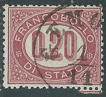 1875 REGNO SERVIZIO DI STATO USATO 20 CENT - RE31-7 - Service