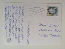 2001..FINLAND ...VINTAGE POSTCARD WITH STAMP.2001 Valentines Day - Self-Adhesive Stamp - Covers & Documents