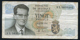 België Belgique Belgium 15 06 1964 -  20 Francs Atomium Baudouin.  3 L 5033282 - 20 Francos