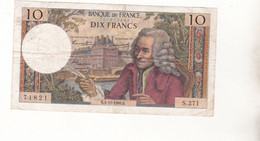 BILLET DE 10 FRANCS VOLTAIRE  R.F. - Zonder Classificatie