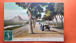 CPA. Egypte.L'avenue Des Pyramides De Gize. (R2.137) - Piramiden