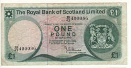 SCOTLAND  1 Pound  The Royal Bank Of Scotland  P336a  Dated 2 May, 1978   Edinburgh Castle - 1 Pound