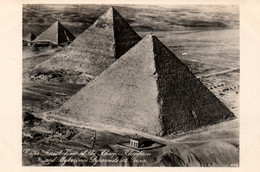 Egypt: Cairo, Aerial View Of The Kheops, Khefren And Mykerinos Pyramids At Giza - Edition Lehnert & Landrock - Pirámides