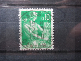 VEND BEAU TIMBRE DE FRANCE N° 1231 , OBLITERATION " PARIS - R. DANTON " !!! - 1957-1959 Moissonneuse