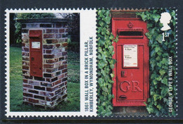 Great Britain 2009 Single 1st Smiler Sheet Commemorative Stamp With Labels From The Post Boxes Set In Unmounted Mint. - Persoonlijke Postzegels