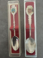 Lot De 2 Cuilleres De Collection Avignon Et Monaco - Spoons