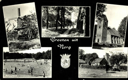 Groeten Uit Norg Molen Ned Herv Kerk Dorpsgezicht Natuurbad  DRENTHE HOLLAND HOLANDA NETHERLANDS - Norg