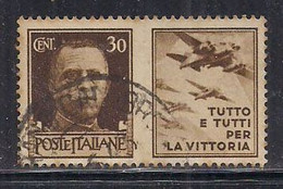 REGNO D'ITALIA 1942  PROPAGANDA DI GUERRA  SASS. 7 USATO VF - Pneumatic Mail