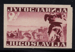 YUGOSLAVIA-BOSNIA, MOSTAR-BRIDGE 2 Dinar IMPERFORATED ESSAY For AIRMAIL 1935 RARE!!!!!!!!!!!!!!!!!!!!! - Imperforates, Proofs & Errors