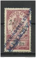 NORWAY Norwegen Ca 1935 Stempelmarke Documentary Tax 40 öre O - Revenue Stamps