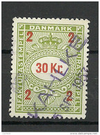 DENMARK Dänemark 30 Kr Fakturastempel Tax Steuermarke O - Fiscaux