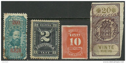 BRAZIL Brazilia Old Revenue Tax Stamps Taxa Devida Steuermarken - Dienstzegels