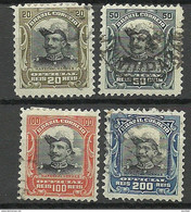 BRAZIL Brazilia 1913 Michel 15 - 18 Dienstmarken Postage Due O - Service