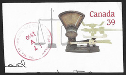 Canada Pair Of Scales Postage Fragment - Other & Unclassified