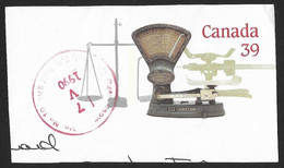 Canada Pair Of Scales Postage Fragment - Altri & Non Classificati