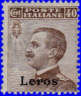 Égée Lero 1912. ~  YT 7* - 40 C. Victor Emmanuel III - Aegean (Lero)