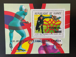 Guinée Guinea 2009 Mi. Bl. 1725 Surchargé Overprint Winter Olympic Calgary 1988 Vancouver 2010 Jeux Olympiques Patinage - Winter 2010: Vancouver