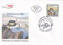 A8187 - WEINHUTERTRACHT, WEIN, ERSTTAG 1995  REPUBLIC OESTERREICH USED STAMP ON COVER AUSTRIA - Covers & Documents