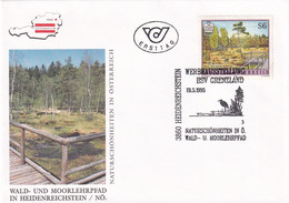 A8194 - FORREST AND MOOR NATURETRAIL AT HEIDENREICHSTEIN ERSTTAG 1995  REPUBLIC OESTERREICH USED STAMP ON COVER AUSTRIA - Lettres & Documents