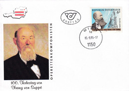 A8206- FRANZ VON SUPPE MUSICAL COMPOSER, 1995 REPUBLIC OESTERREICH USED STAMP ON COVER AUSTRIA - Brieven En Documenten