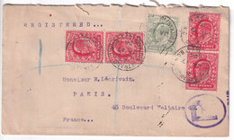 GB - 1906 - EDWARD VII - ENVELOPPE RECOMMANDEE (STANLEY GIBBONS) De LONDON STRAND SOUTHAMPTON => PARIS - Storia Postale