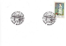 SAN MARINO 30.10.82 LEONARDO A MILANO - Covers & Documents