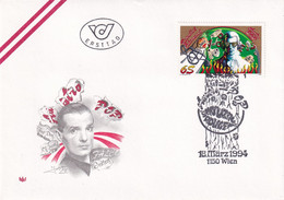 A8391- AUSTRO POP MUSIC ERSTTAG, WEIN VIENNA 1994 REPUBLIC OSTERREICH AUSTRIA USED STAMP ON COVER - Brieven En Documenten