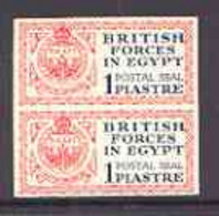 Egypt 1932 British Forces 1p Postal Seal Marginal Imperf Pair, Superb U/m, SG A1 (normal Pair Cat £190) - Neufs