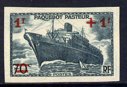 France 1941 Seamen's Dependents Relief Fund 1f+2f Imperf In Issued Colours Mounted Mint Yv 502 As SG 708 - Other & Unclassified