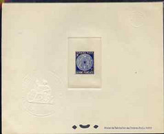 French Guiana 1947 Postage Due 1f Ultramarine Epreuves Deluxe Proof Sheet In Issued Colour With Official French Colonies - Autres & Non Classés