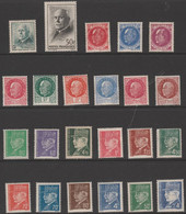 France 1941-42 Marshal Petain Sets Complete, 23 Stamps Mint No Gun Or Unmounted SG 709-25b, 740/1 & 745/6 - Sonstige & Ohne Zuordnung