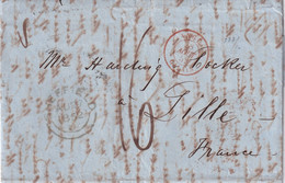 GRANDE-BRETAGNE 1852 LETTRE DE SHEFFIELD - ...-1840 Precursores
